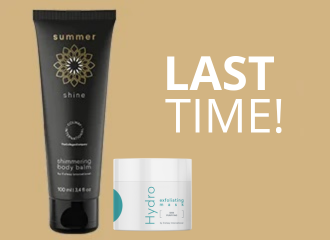 Exfoliating mask and Summer shine - illuminating body lotion - are available for the last time